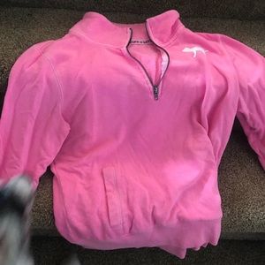 PINK VS quarter zip size medium